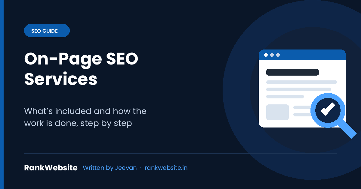 On-Page SEO Services: What’s Included and How It Works